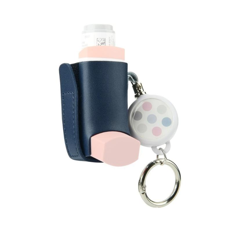

Asthmatic Inhaler Storage Pouches With Adjustable Strap Compacts Organizers Keychains Holder PU Travel Pouches for Kids and Adults