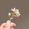 Alloy Magnolia Flower Brooch Jewelry Gifts Elegant Fashion Pin Flowers Badge Clothing Bags Accessories Sweater Brooch