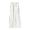 Women Linen Blend Wide Leg Pants High Waist Loose Summer Trousers