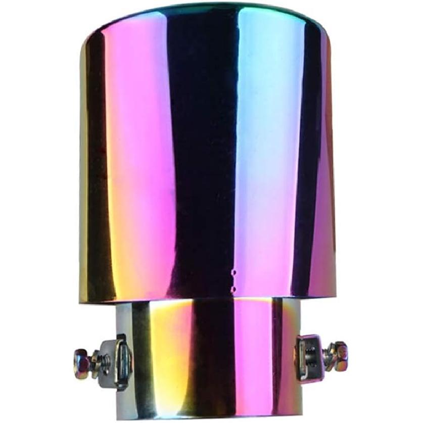 Universal Straight Type Stainless Steel Car Exhaust Tail Muffler Tip Pipes Fit Pipes Diameter 1.5" to 2.1"