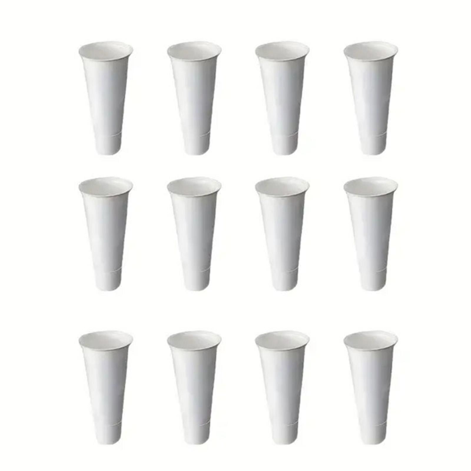12 PCS Flower Display Stand Buckets (Flower Stand Not Included) Plastic Plant Planter for Home Patio Balcony Garden белый