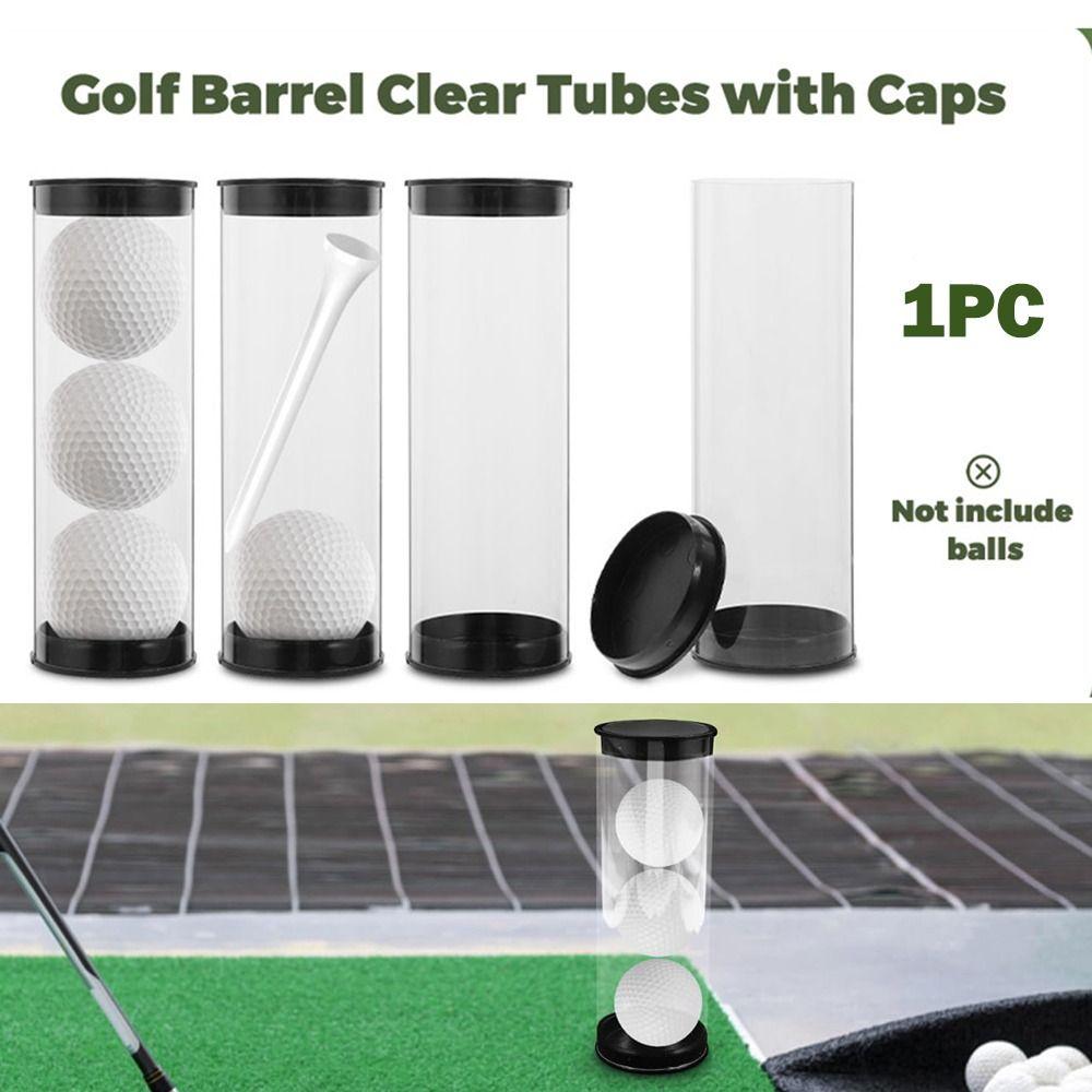 New Transparent Golf Ball Holder Tube Round Plastic Golf Ball Tube Barrel Displaying Golf Balls Collectors And Enthusiasts