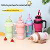 Premium Light Luxury 304 Stainless Steel Insulated Water Cup for Women and Office Use