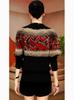 Women's Double-Sided Fleece Shirt - Stylish, Printed, Loose Fit, Slimming, Elegant Autumn/Winter Top, Age-Reducing and Versatile.