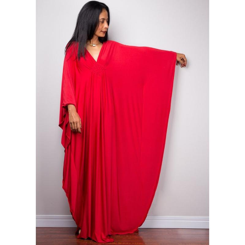 

Хлопковый пляжный халат Тканый Свободный Отпускной Бикини Солнцезащитная рубашка С рукавами летучая мышь Халат One Size красный