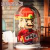 Qixian God Of Wealth Micro-Granular Children'S Educational Assembly Moon Old Little Fairy Guochao Building Block Ornament Toy