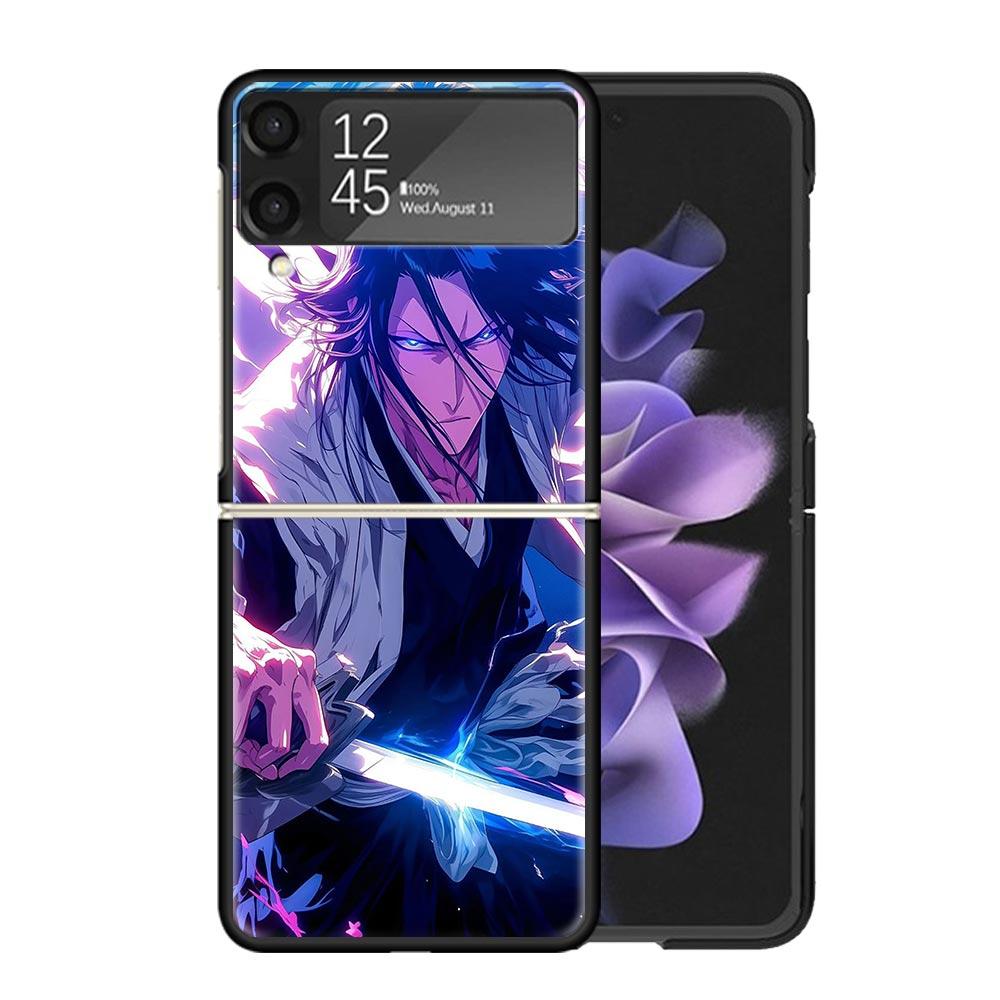 Bleach Kuchiki Byakuya Cases For Samsung Galaxy Z Flip 4 5 6 7 3 Z Flip7 Flip6 Flip4 Flip5 Flip3 5G Hard Shockproof Fundas Cover
