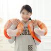U Neckpillow Simulated Shrimp Poop Head Set Simulated Shrimp Plush Peeled Prawns Plush Toys  Girl