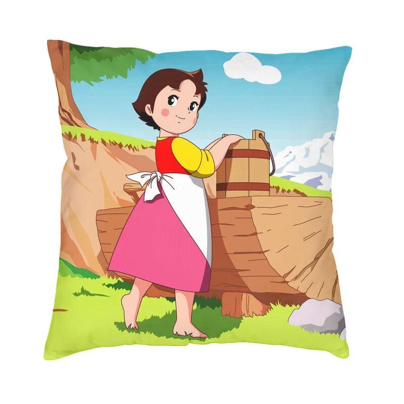 Heidi And Clara Cushion Cover Doublesided 3D Printing Alps Mountain Girl Throw Pillow Case for Sofa Pillowcase Home Decoration