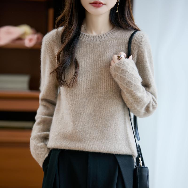 Dámský kašmírový svetr Kašmír Qinghe 30% kašmír 70% vlna podzimní a zimní pulovr hřejivý a módní