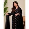 Black Viscose Silk Pakistani Suit Indian Designer Party Wear Kurta Pant Set
