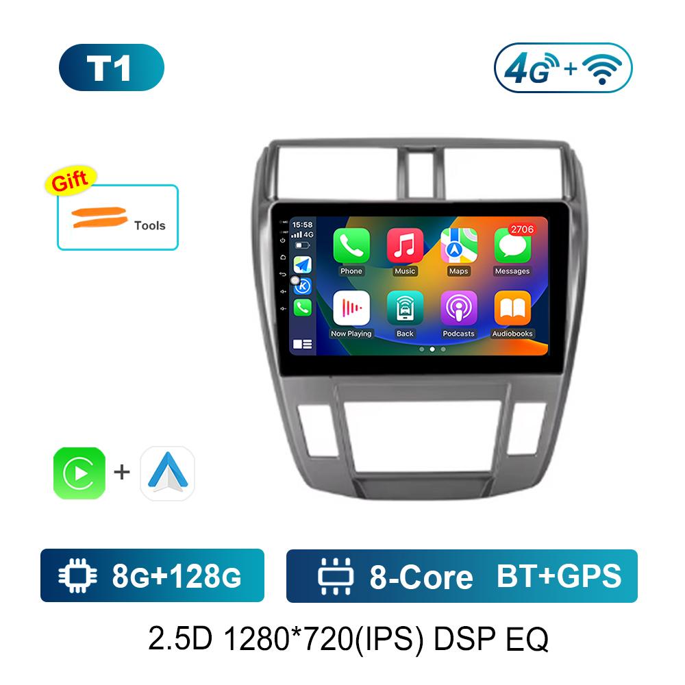 For Honda City 2008 - 2013 Android System Car Video Multimedia Player GPS 10.1 Inch 2.5D Screen  DSP Stereo 4G WiFi GPS Navi