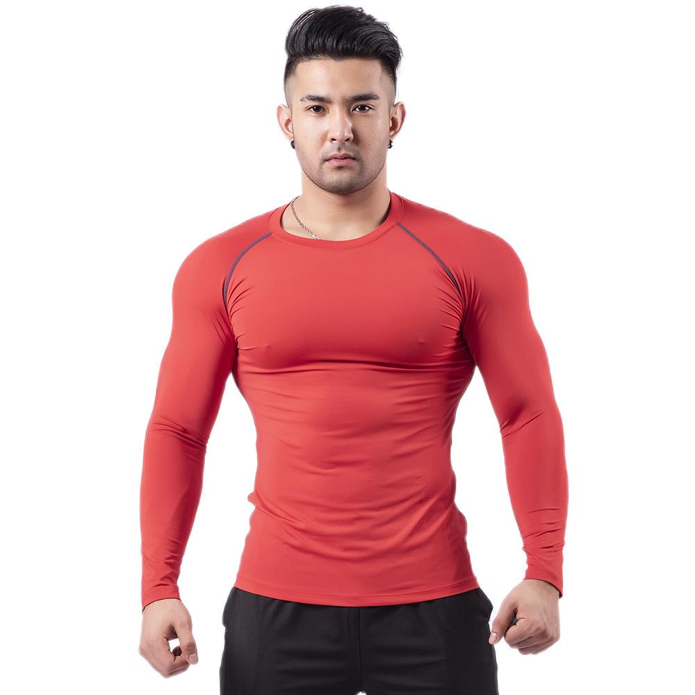Men Running Long Sleeve T Shirts Gym Running Quick-Dry Tights Shirts Fitness Compression Sportswear Tops