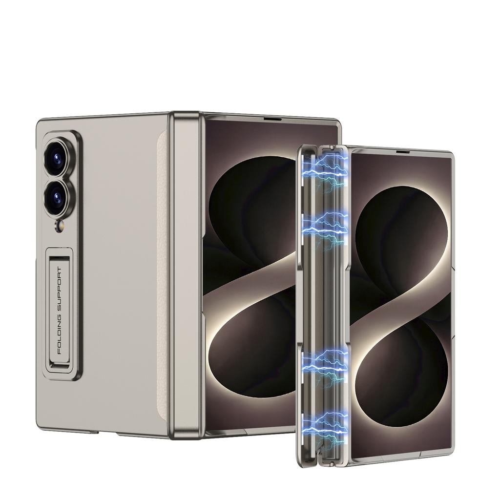 Magnetisches Scharnier All-inclusive Hülle für Samsung Galaxy Z Fold 8 Ultra Stoßfeste Matte Kunststoff Ständer Abdeckung für Samsung Z Fold7 Hülle