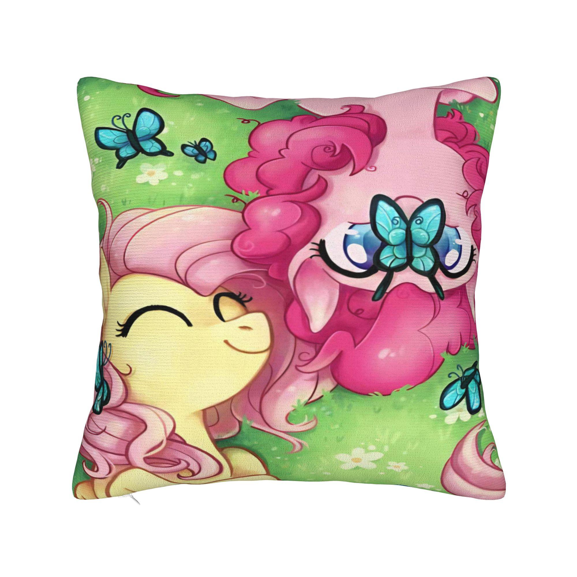 Милая M-Моя Мультяшная P-Пони L-Маленькая Наволочка Бабочка Уютная Наволочка Для Дивана Домашний Декор Винтажные Наволочки 12x12Inch