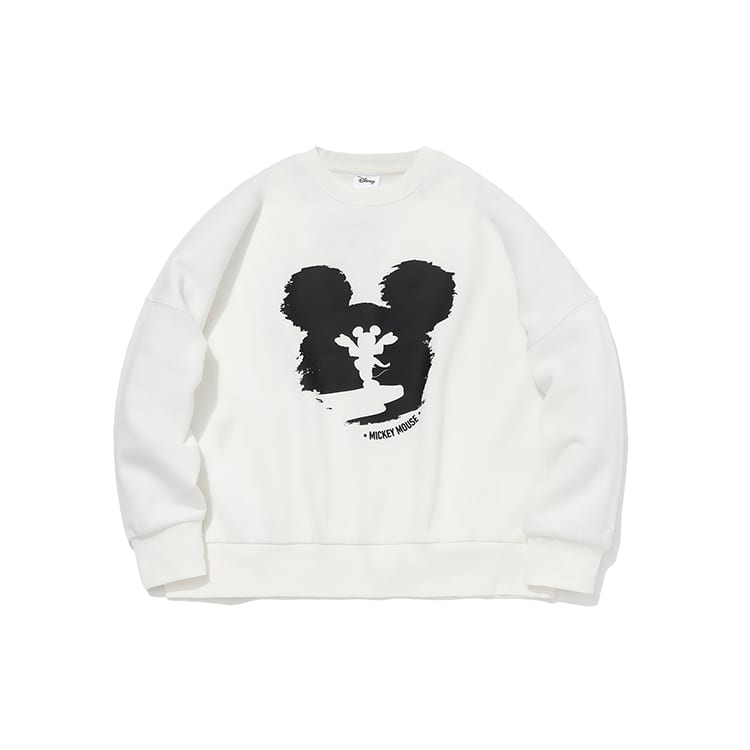 Li Ning X Disney Sweatshirts Women's Ivory Crew Neck Thickened Regular AWDQB88-1