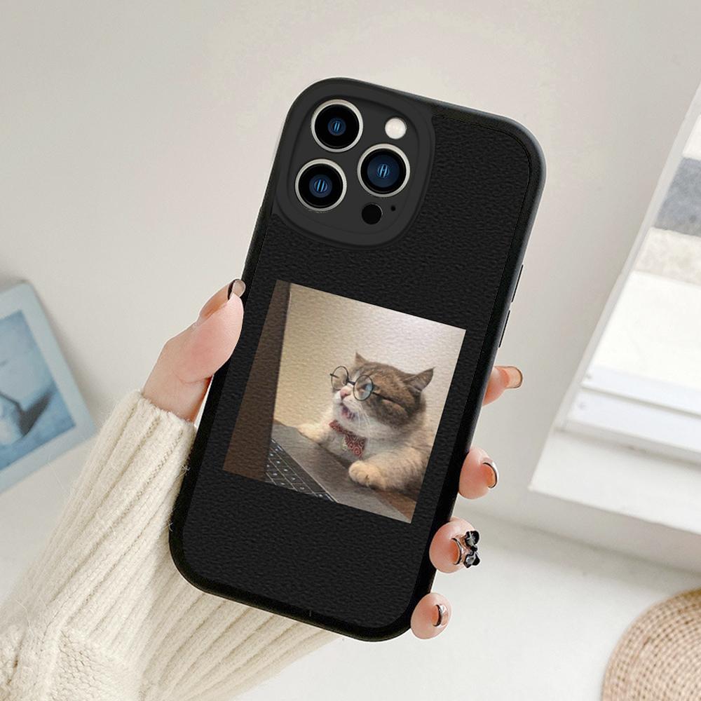 

Черный чехол для телефона с милым забавным рисунком животных для Iphone 14 13 11 12 Pro MAX 13 12 MiNi 7 8 14 plus X XS XR, чехлы из кожи овчины с героями мультфильмов iphone 14 Pro