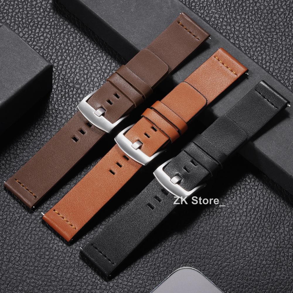 Vintage Oil Wax Genuine Leather Watch Strap 18mm 20mm 22mm 24mm Brown Black Watchbands for Samsung Galaxy Watch Band Bracelet