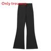 High Waist Flare Pants For Women With Polyester And Elastane For Casual Wear