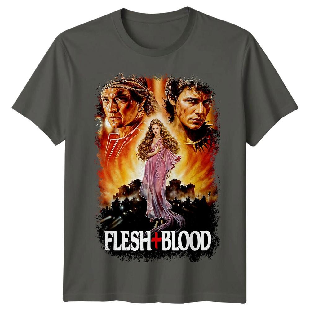 Flesh Blood 1986 Movie Poster Inspired Tshirt Retro 80s Tee Unisex