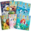 1 UNIDAD Pegatinas Libro de Pintura Pegatina de Unicornio por Número Para Niños Juguete de Viaje Pintar por Pegatina Para Avión Regalos de Cumpleaños para Niños