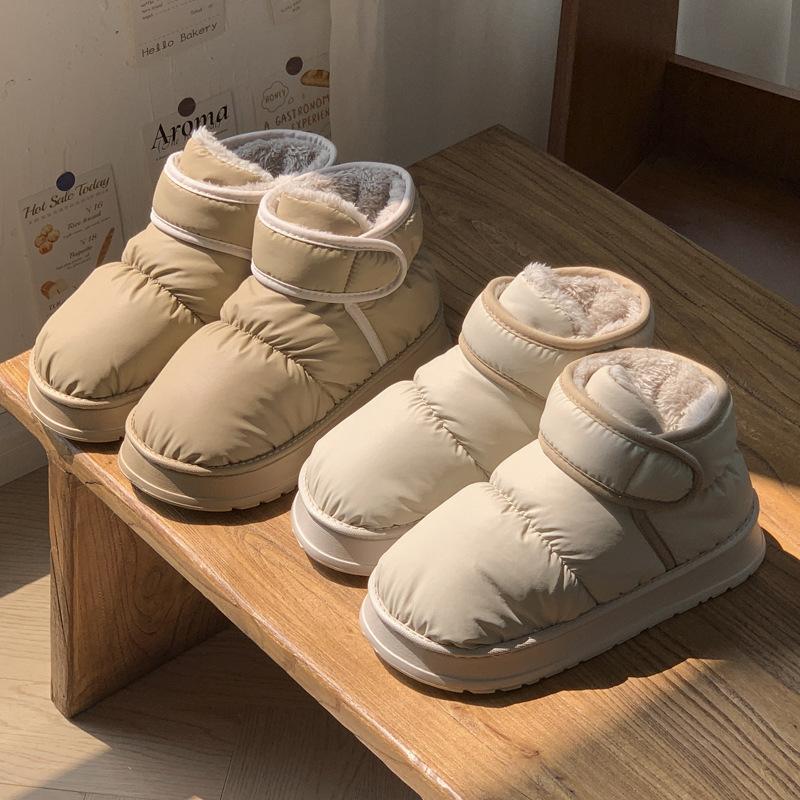 Cotton slippers winter bag heel 2025 new thickened outer wear cotton shoes indoor versatile couple velvet