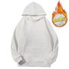 Men's Heavyweight Iron Gray Fleece Hoodie - Warm, Loose Fit for Autumn/Winter