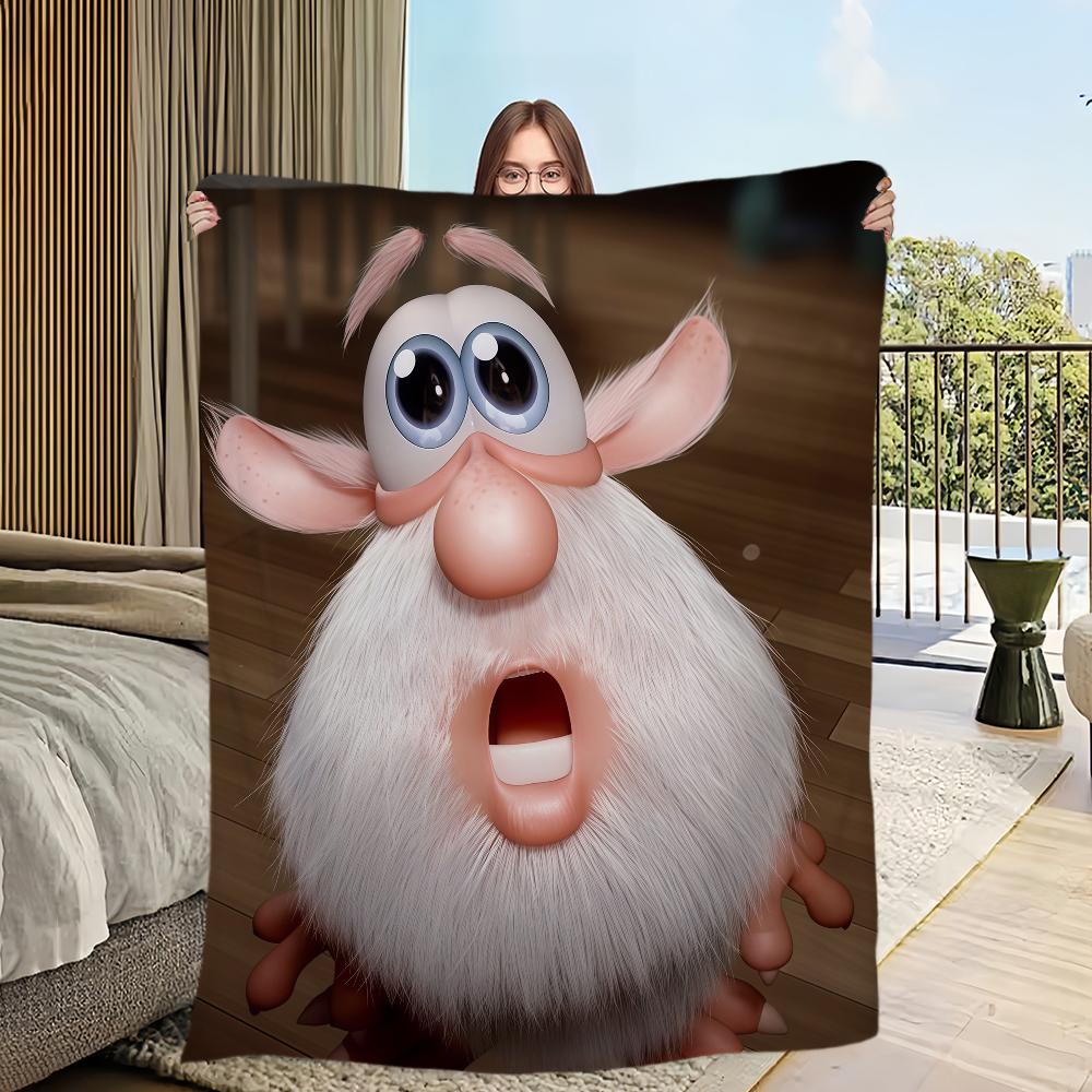 Cartoon Cute B-Booba Blanket Flannel Warm Comfort Soft Plush Blanket For Picnic Beds Sofas Homes And Bedrooms