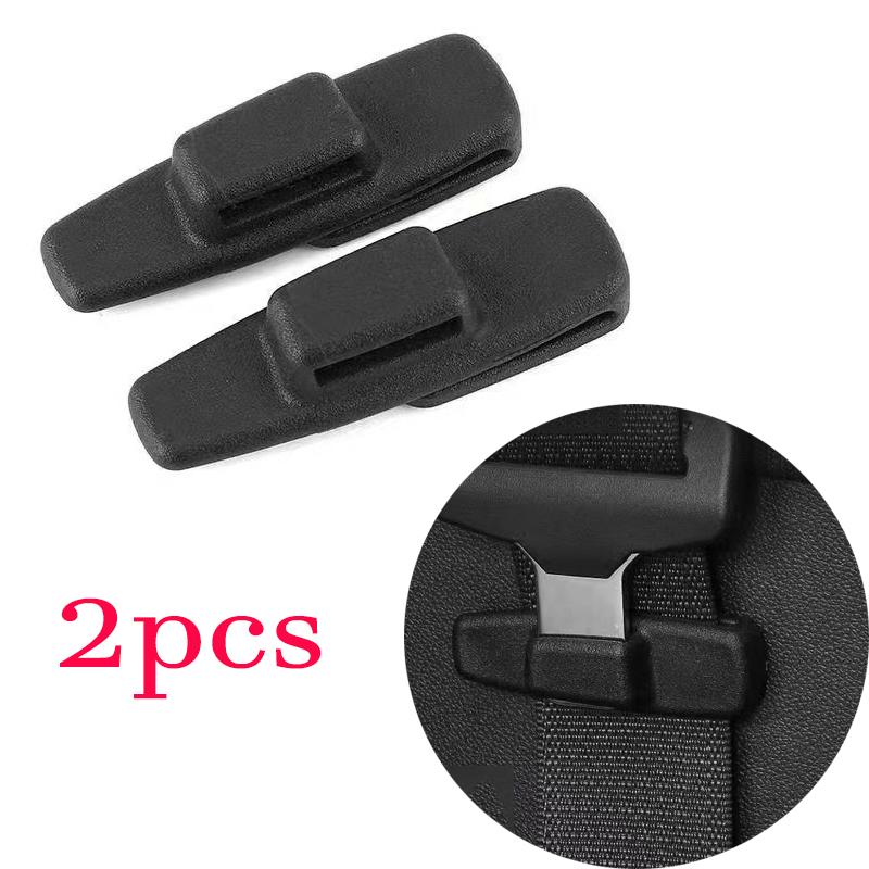 2Pcs Car Safety Seat Belts Buckle Stopper Car Clip Adjustable Car Seat Belt Limiter Retainer Universal Auto Seatbelt Accessories