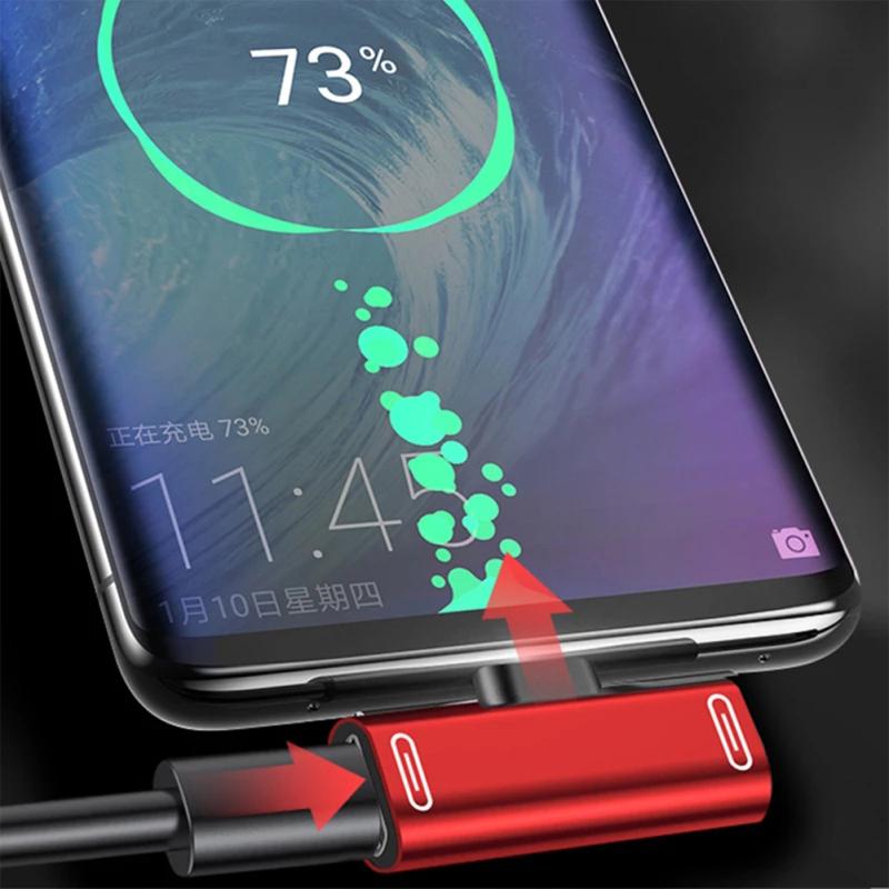 Headphone  Converter, Compatible For Xiaomi Redmi Audio Type C Adapter, Dual Type C Jack For