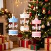 Wooden Carousel Figurine Christmas Tree Decoration Ornaments Wooden Small Train Shop Windows Display Festival Christmas Gifts 7