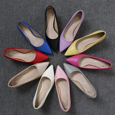 Chaussures à talons hauts pour femmes, bout pointu, bouche peu profonde, simples, en PU, noires, à talons fins, chaussures de travail formelles, chaussures en cuir sexy pour femmes
