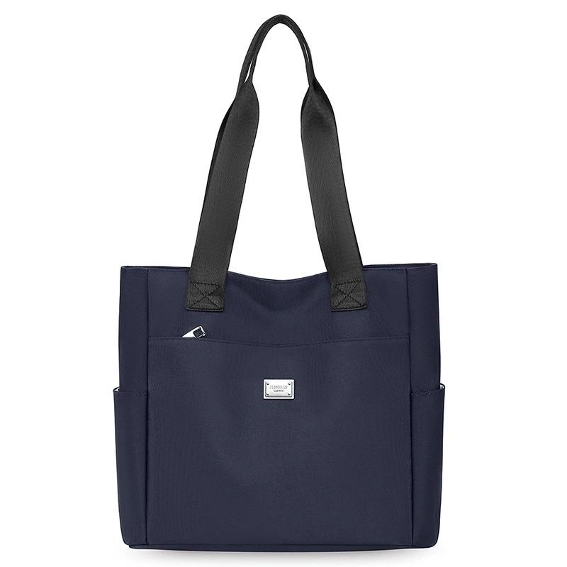 Women's Stylish Nylon Tote Bag - Durable  Multi-Pocket  Zipper Closure Perfect