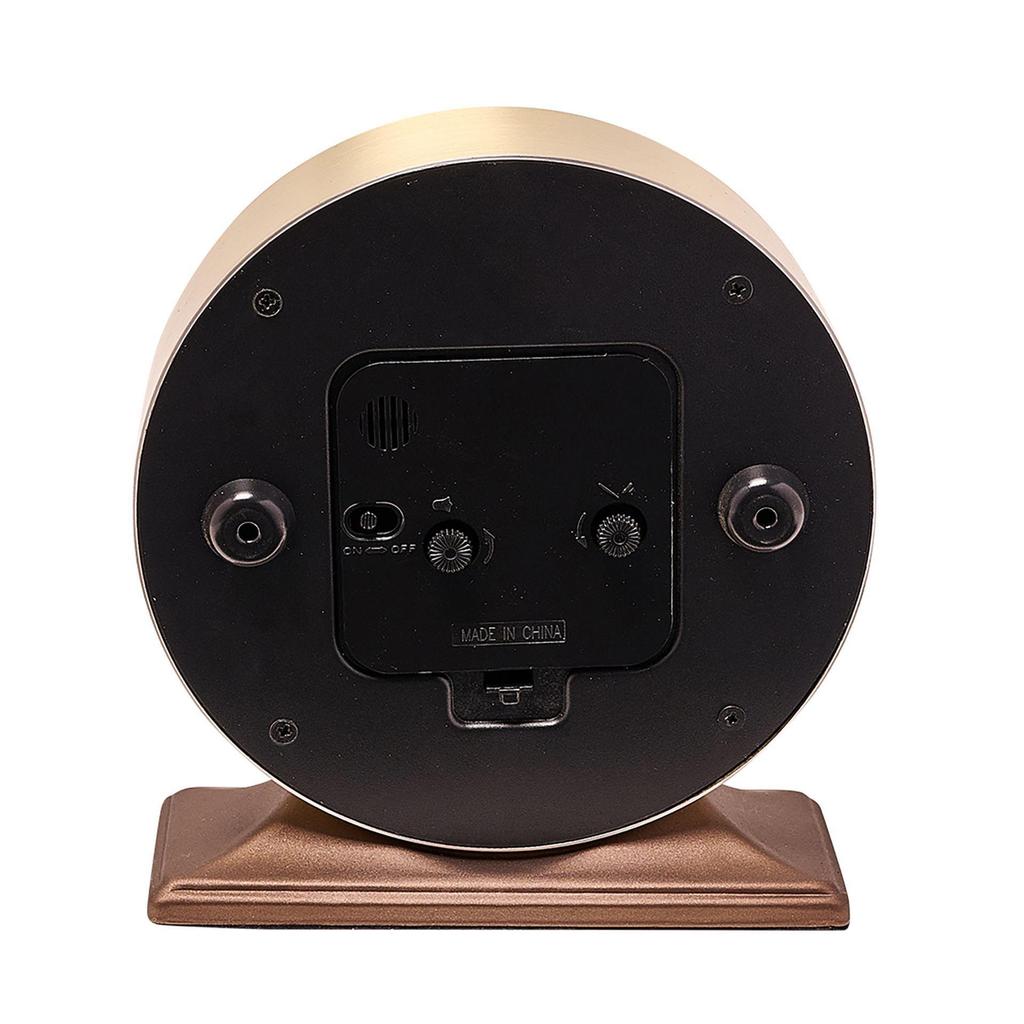 Wm.Widdop Black & Gold Mantel Alarm Clock