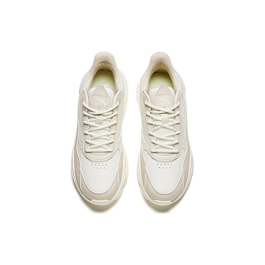New Anta Little Millennium Anti Slip Wear Resistant Low Top Casual Shoes Women's Ecru 922348826-6