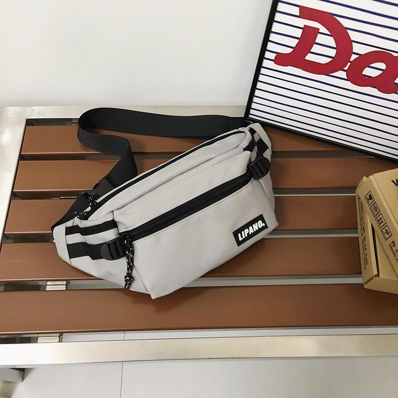 Стильная унисекс нейлоновая нагрудная сумка большой вместимости для поездок на работу и езды на велосипеде серый