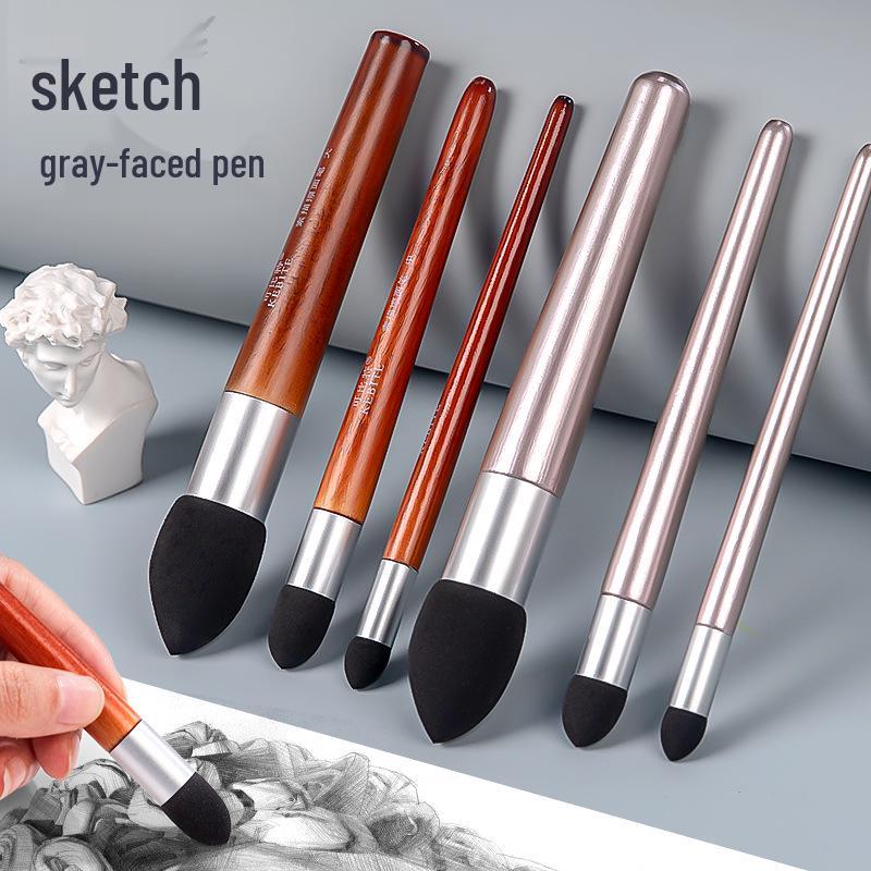 Gray Tone Pencil Art Set with Blending Tools and Makeup Sponge