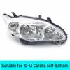 Toyota Corolla (2010-2013) Headlight Assembly: Black/White Base
