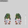 2D Flat Christmas Earrings Green Gnome Earrings for Women Cute Cartoon Christmas Acrylic Dangle Earrings Holiday Party Costume Jewelry Set