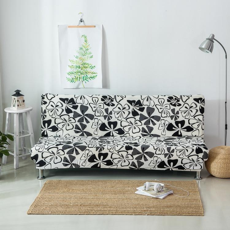 Stretch Folding Sofa Bed Cover Four Seasons Fabric Sofa Cover Full Covered All-Inclusive Double Three-Person Gloves without Support