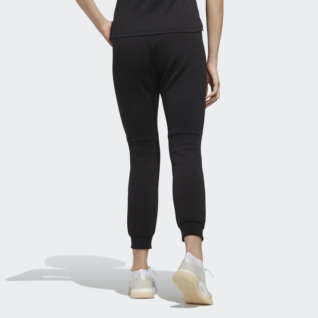 Adidas Logo Casual Sports Knit Joggers Women Bottoms Black FI9279