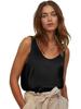 Sleeveless Satin Round Neck Women's Vest - European & American Style