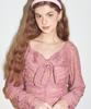 SALON DE YOHN Ribbon Point Shirring Dress_ Pink