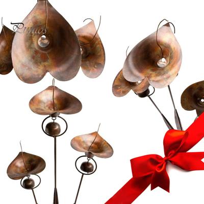 Calla Lily țăruș de grădină țăruș de flori din metal cu clopote flori de artă în aer liber clopoțel de vânt la sol pentru decor de curte și curte gazon