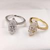 925 Sterling Silver 4 Carat Marquise Moissanite Stackable Ring for Women