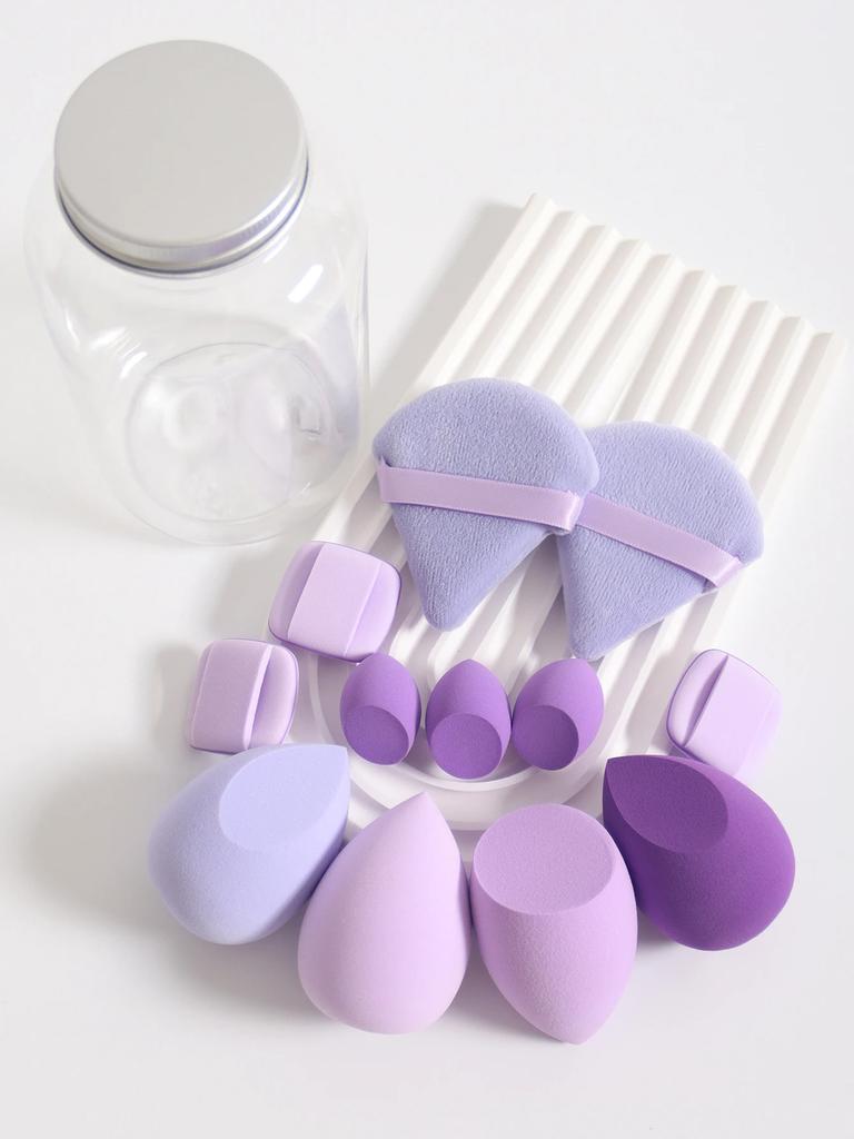 14pcs Makeup Sponge Set Canned High Quality Non-Latex Soft For Liquid Bb Cream Powder Application Dry Wet Dual-Use Powder Puff