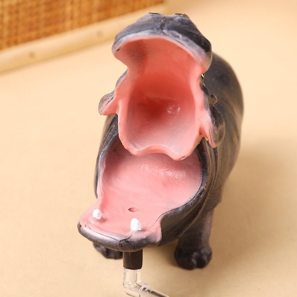 Realistic Hippo Oxygen Pump Efficient Aquarium Hippo Ornament Aquarium Accessories