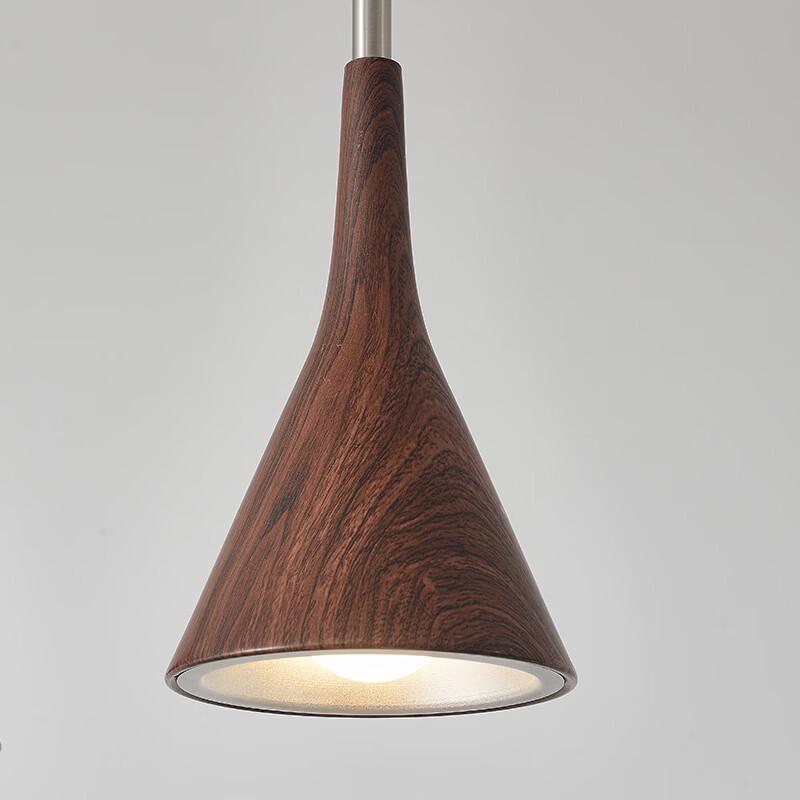 Amerikanische Esche Holz 3-Kopf Zweifarbig Pendelleuchte