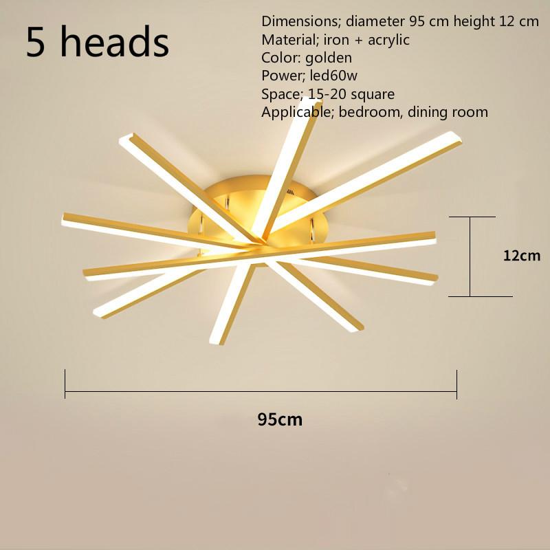Modern LED Ceiling Lamp Home Dining Living Room Bedroom Decoration Long Head Acrylic Strip Light Kitchen Chandelier Fixtures