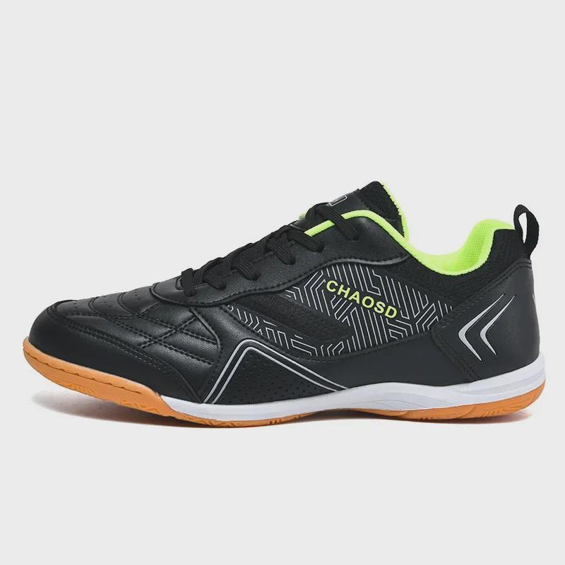 Unisex Indoor Soccer Shoes with Flat Cowhide Sole – Perfect for Wooden or Cement Floors, Ideal for Youth and Student Training.